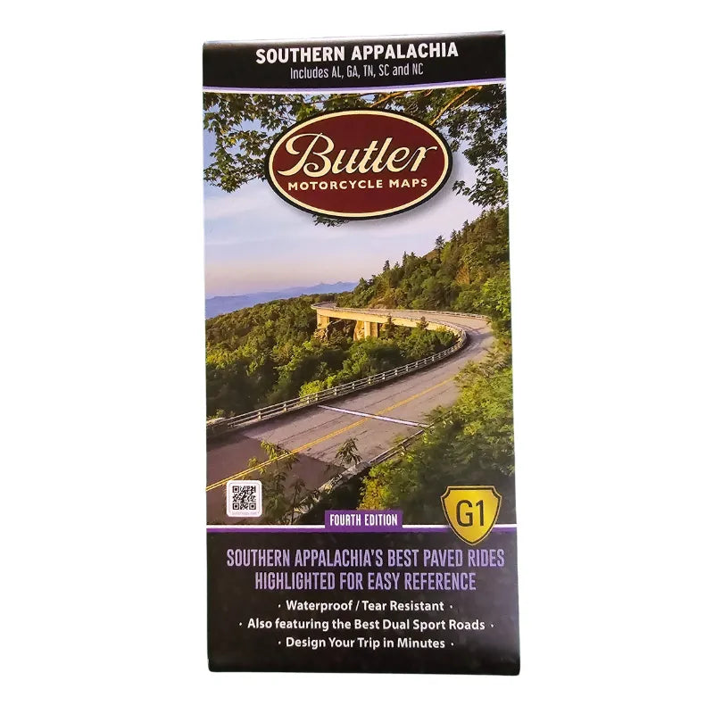 Butler Maps | Southern Appalachia G1 Map (AL, TN, NC, SC, GA)